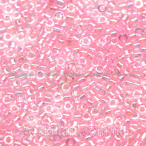 Бисер DB-71 Miyuki Delica Beads 11/0 (прозрачный радужный, розовый)